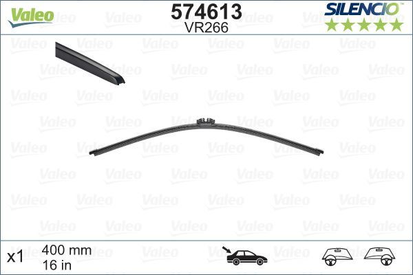 Valeo 574613 Valeo Silencio X-Trm Flat Blade Vm266 (X1) (400 Mm)