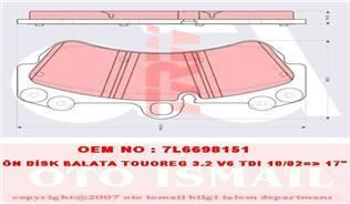 Trw Gdb1547 Fren Balatası Ön Touareg 7L 2002 Sonrası / Cayenne 02-