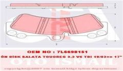 Trw Gdb1547 Fren Balatası Ön Touareg 7L 2002 Sonrası / Cayenne 02-