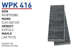 WUNDER WPK416 POLEN  FİLTRESİ - PEUGEOT 301