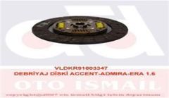 VALEO 803347 DEBRİYAJ BALATASI ACCENT ADMIRE 03-06 1.5 CRDI 1.6