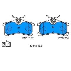 Bosch 986494274 Fren Balatası Arka Corolla 00-02 Avensıs 00-02 Dı