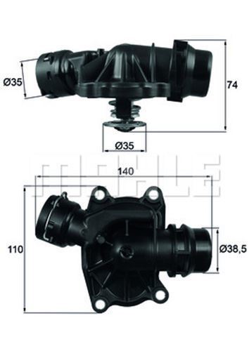 Mahle Tı233.88 Termostat 88°C Bmw 3 E46 330D-Xd-5 E39 525D-530D-7