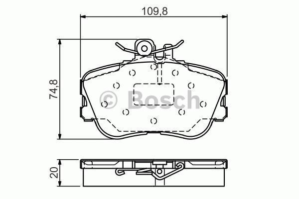 Bosch 986460977 Fren Balatası Ön W202 C Serısı C180 C200 C220 C23