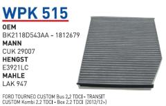 WUNDER WPK515 POLEN FİLTRESİ - FORD TOURNEO CUSTOM Bus 2.2 TDCi -