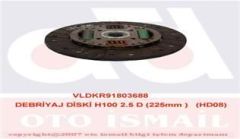 VALEO 803688 DEBRİYAJ BALATASI H100 2.5D 225MM HD08