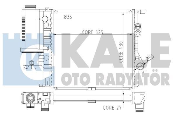 Kale 354700 Su Radyatörü Bmw 5 E39 520X438X32