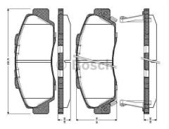 Bosch 986461142 Fren Balatası Ön Accord 98-02 Cr-V 97-01 Hr-V 98-