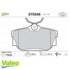 VALEO 670546 ARKA BALATA TRAFIC (3.01=- 06=- 14=- VIVARO (8.01=-