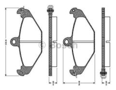 Bosch 986461148 Fren Balatası Arka R21 Laguna I 1994 Sonrası Safrane  92-