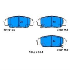 Bosch 986494311 Fren Balatası Ön Cıvıc 2001 Sonrası Cıvıc 2005 Sonrası S2000 99-