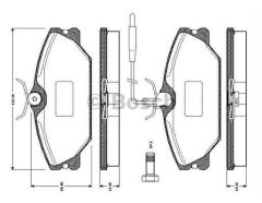 Bosch 986461765 Fren Balatası Ön Fişli Megane I 1995 Sonrası Laguna I 94-