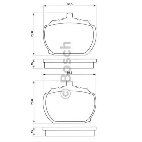 Bosch 986463641 Fren Balatası Ön Transıt 2.0 2.5D P100 65-92 0986