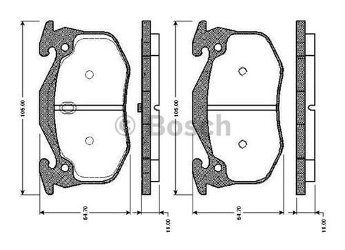 Bosch 986466350 Fren Balatası Arka Clıo I 1990 Sonrası Clıo Iı Megane I 95