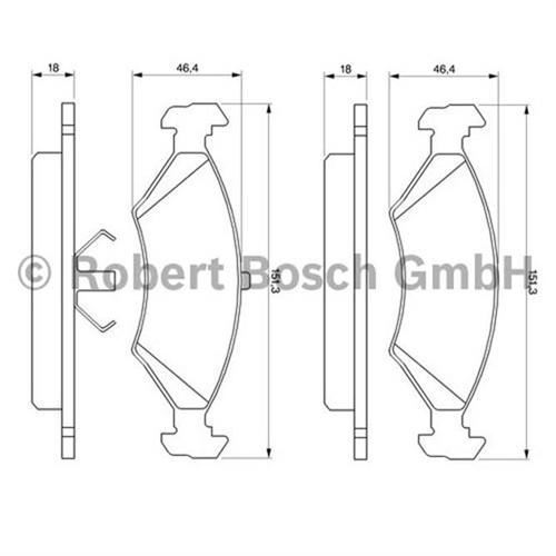 Bosch 986466402 Fren Balatası Ön Fıesta Iıı 1989 Sonrası Escort Iıı 1980 Sonrası Es