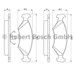 Bosch 986466402 Fren Balatası Ön Fıesta Iıı 1989 Sonrası Escort Iıı 1980 Sonrası Es