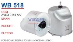 WUNDER WB518 MAZOT FİLTRESİ - VOLVO C30 1,6D -V50-V60-V70-V80-S60