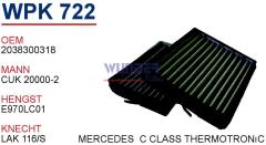 WUNDER WPK722 POLEN FİLTRESİ - MERCEDES C CLASSEC200-C220-C320