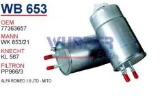 WUNDER WB653 MAZOT FİLTRESİ - FİAT DOBLO 1,9 JTD - LiNEA - GRANDE