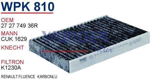 WUNDER WPK810 POLEN FİLTRESİ - RENAULT FLUENCE