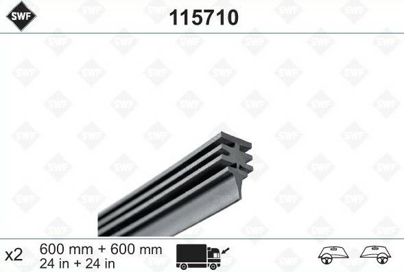Valeo 115710 Silecek Lastiği Swf Üniversal 600Mm