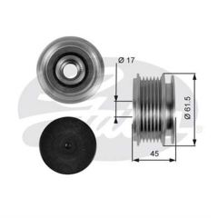 Gates Oap7013 Alternatör Kasnağı Golf Iv V Vı Bora 98-05 Polo Jet