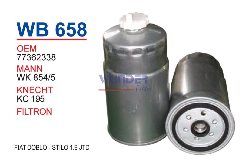 WUNDER WB658 MAZOT  FİLTRESİ - FİAT DOBLO - STİLO 1,9 JTD