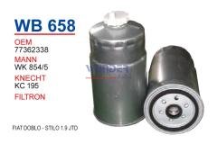 WUNDER WB658 MAZOT  FİLTRESİ - FİAT DOBLO - STİLO 1,9 JTD