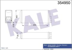 Kale 354950 Kalorifer Radyatörü Skoda: Favorıt / Felıcıa I Iı / V