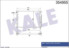 Kale 354955 Su Radyatörü Chevrolet Captiva Opel Antara 2.2D