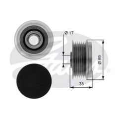 Gates Oap7039 Alternatör Kasnağı Palıo Albea 2003 Sonrası Doblo Fıorıno 08
