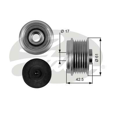 Gates Oap7043 Alternatör Kasnağı Kangoo Megane I Laguna Scenıc /