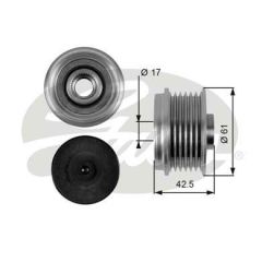 Gates Oap7043 Alternatör Kasnağı Kangoo Megane I Laguna Scenıc /