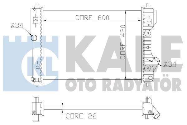 Kale 355000 Su Radyatörü Aveo T250 T255 2008 Sonrası 1.4 16V Vvt Aveo T250