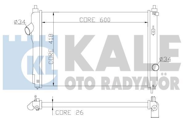 Kale 355100 Su Radyatörü Aveo T250 T255 2008 Sonrası 1.4 16V Vvt Aveo T250