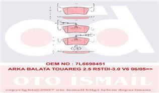 Trw Gdb1672 Fren Balatası Arka Touareg 7L 03-