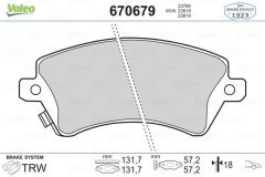 VALEO 670679 ÖN BALATA COROLLA 1.4-1.6-1.4VVTİ-1.6VVTİ-1.8 VVTİ (