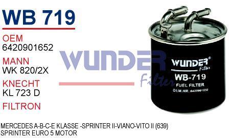 WUNDER WB719 MAZOT FİLTRESİ - MERCEDES A-B-C-EKLASSE-SPRINTER II-