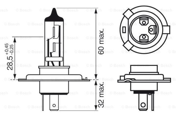 Bosch 1987301106 Ampul P43T Gıgalıght Plus 120 12V H4