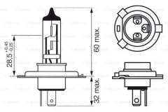 Bosch 1987301106 Ampul P43T Gıgalıght Plus 120 12V H4