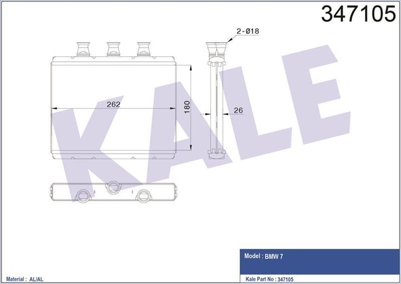 Kale 347105 Kalorifer Radyatörü Bmw 7 Brazıng