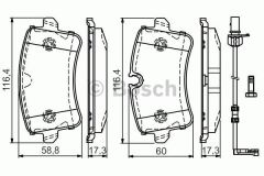Bosch 986494488 Fren Balatası Arka A4 2007 Sonrası A5 2007 Sonrası  A6  2011 Sonrası A7  2010 Sonrası A