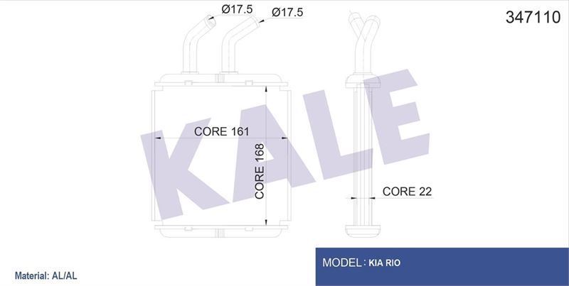 Kale 347110 Kalorifer Radyatörü Rıo 1.3 1.5 1.5 16V 00-05