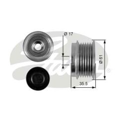 Gates Oap7100 Alternatör Kasnağı Captıva Lacettı / Vıto 108 110 2