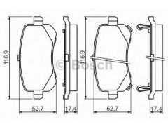 Bosch 986494496 Arka Balata Freemont 11-Voyager 07-Dodge Caravan