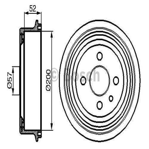 Bosch 986477018 Fren Kampanası Astra F 1991 Sonrası Vectra A 1988 Sonrası Ascona B