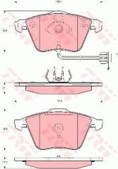 Trw Gdb1689 Fren Balatası Ön Tt 06-10 2.0 Tfsı 3.2 V6 Quatro
