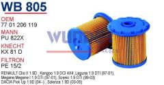WUNDER WB805 MAZOT FİLTRESİ - RENAULT KANGOO 1.9