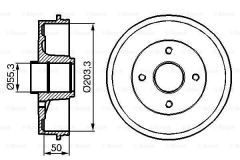 Bosch 986477121 Fren Kampanası [203.3 / 85.5 Mm]