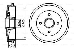 Bosch 986477124 Fren Kampanası [203 / 71.5 Mm]
